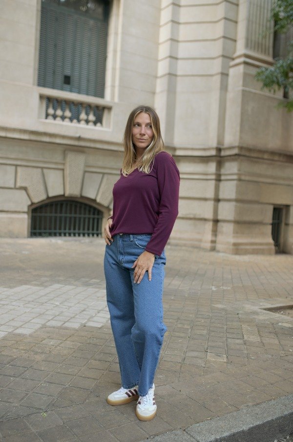 Producto - Jean wide leg celeste