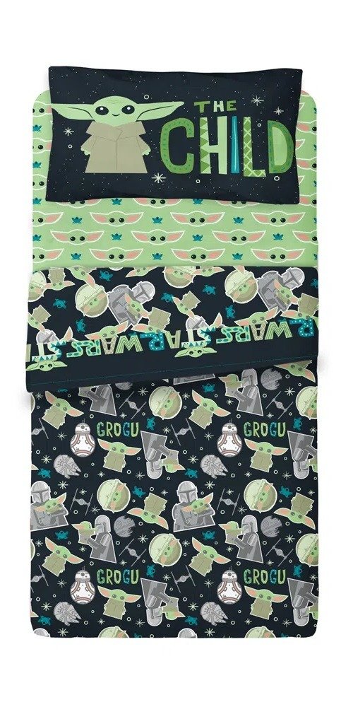Producto - Sábanas 1 1/2 Baby Yoda Licencia Oficial
