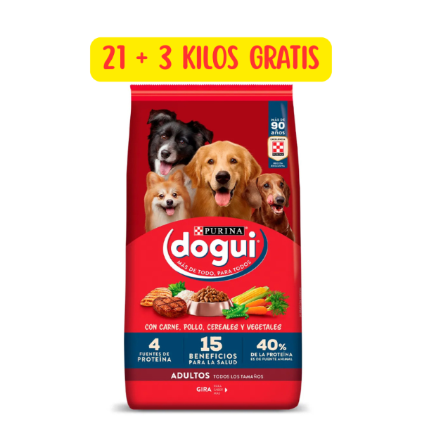 Producto - DOGUI Adulto x 21 kg + 3 KILOS GRATIS