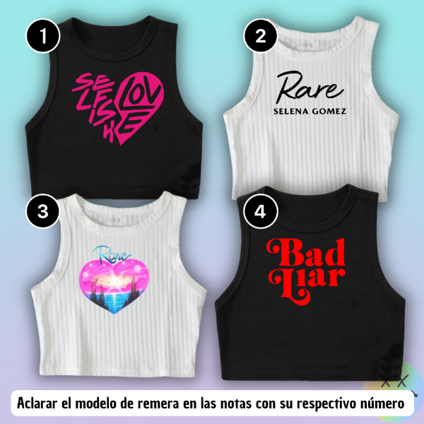 Producto - Musculosas Selena Gomez #1