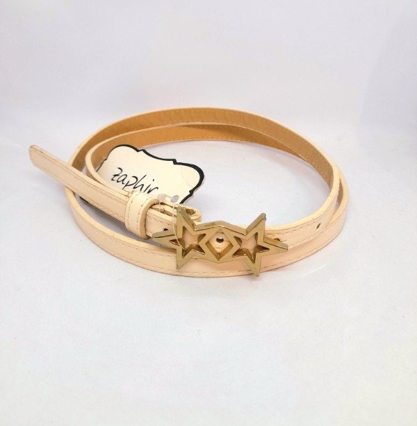 Producto - Cinto fino crema STAR 1.18cm