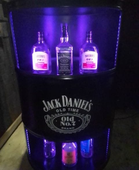 Producto - Mini bar con luces led RGB y control remoto