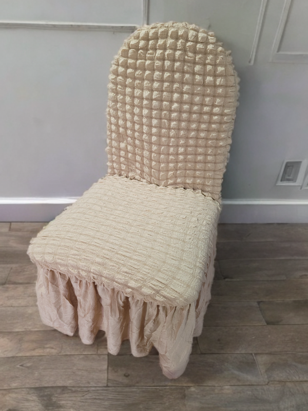 Producto - Funda respaldo redondo tela lycra con volados