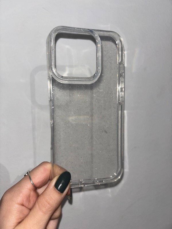 Producto - FUNDA TRANSPARENTE C/BRILLOS IP 15 PRO