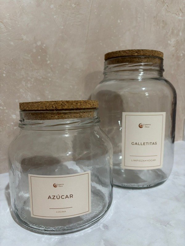 Producto - Combo Unolid X2 Frascos Tapa Corcho (3000cc -1500cc)