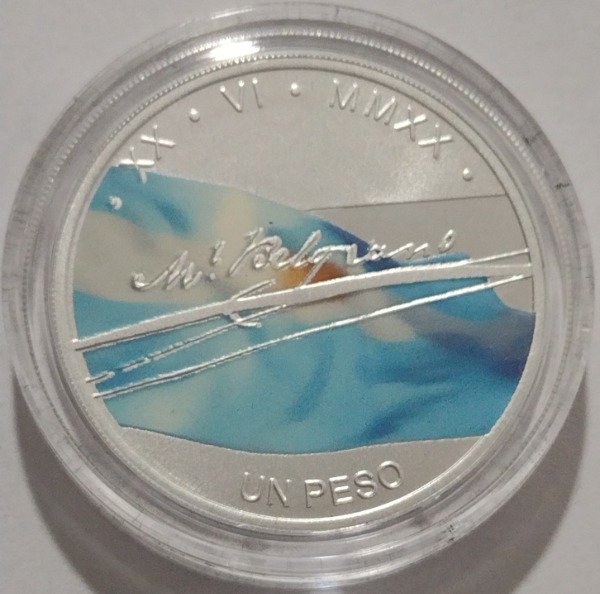 Producto - Argentina 1 peso 2020 Bicentenario Manuel Belgrano plata proof