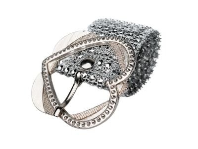 Producto - 105cm Cinto Strass Corazón Perlitas Plateado