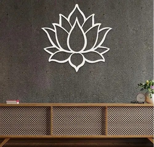 Producto - Flor De Lotus  Aplique Pared  Decorativo Mdf - 1