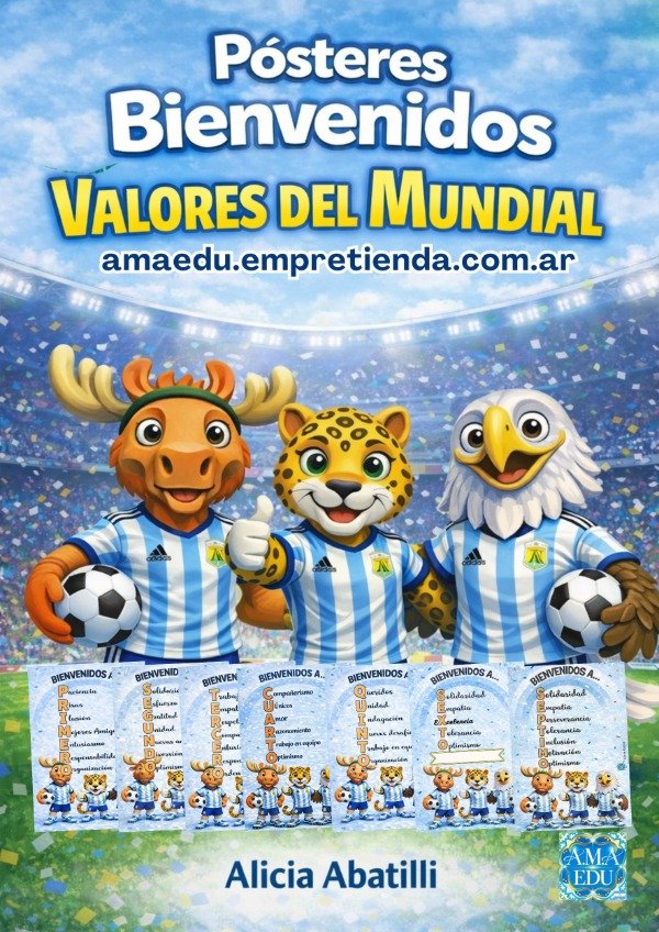 Producto - PACK de PÓSTERES PARA LA PUERTA Mascotas del Mundial (todos los grados)