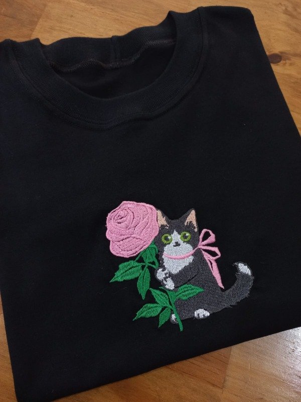 Producto - Remera Gatito con flor