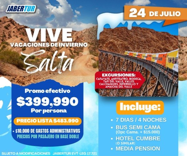 Producto - PAQUETES TURISTICOS ARGENTINA. ART: SAL-528963