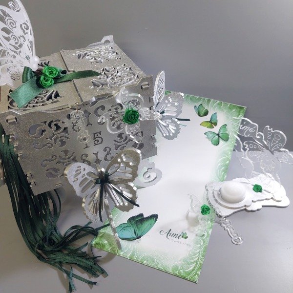 Producto - Ceremonias de velas, cintas y pergaminos mariposa