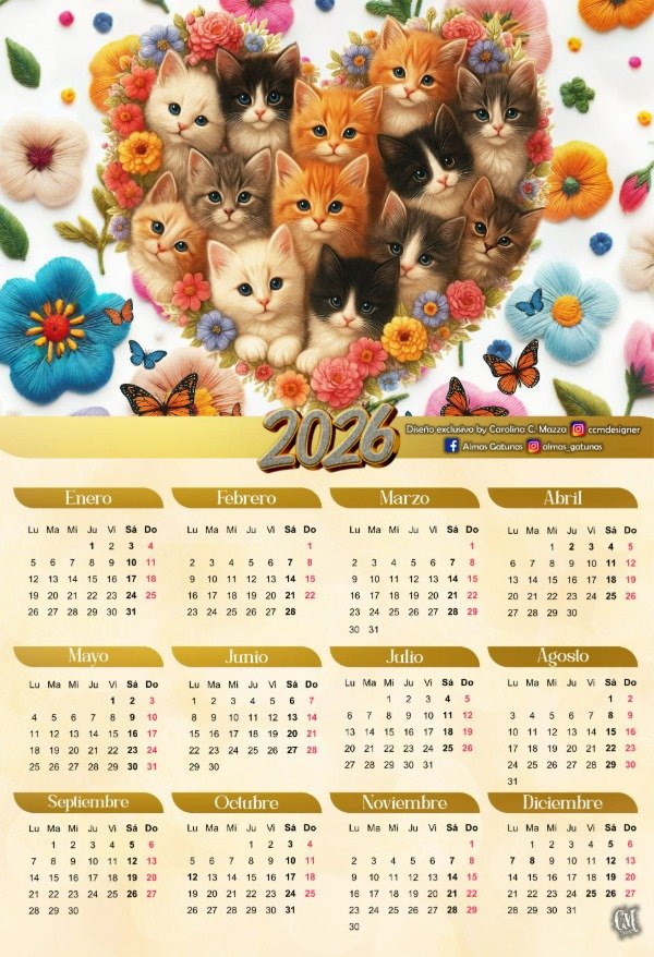 Producto - Calendario Exclusivo Almas Gatunas 2026