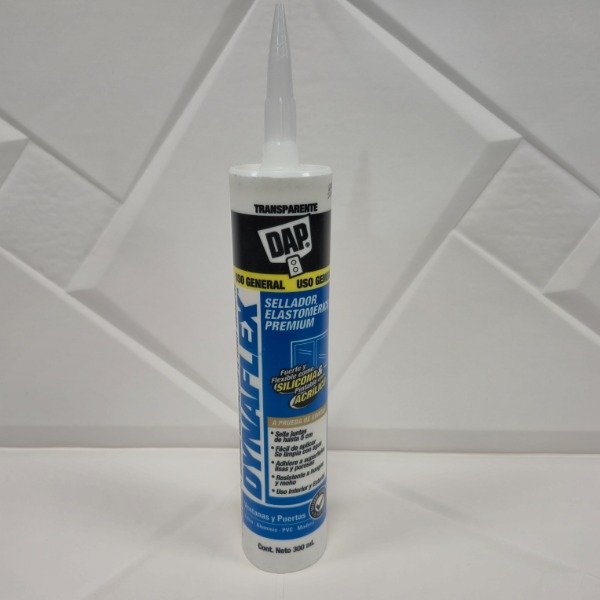 Producto - Sellador Ventanas Puertas Transparente Pintable Dynaflex 300 ml - DAP