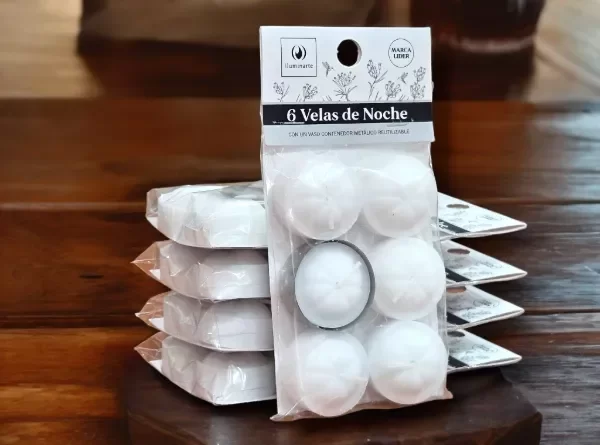 Producto - Velas de Noche x 6 Blanca