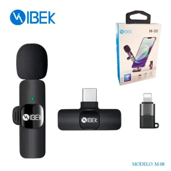Producto - MICRÓFONO CORBATERO INALÁMBRICO WIRELESS USB C Y LIGHTNING 2 EN 1 (mx)