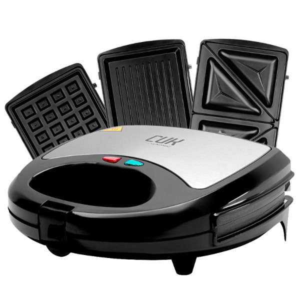 Producto - Sandwichera/waflera/grill electrica -750W -3 placas desmontables -antiadherente