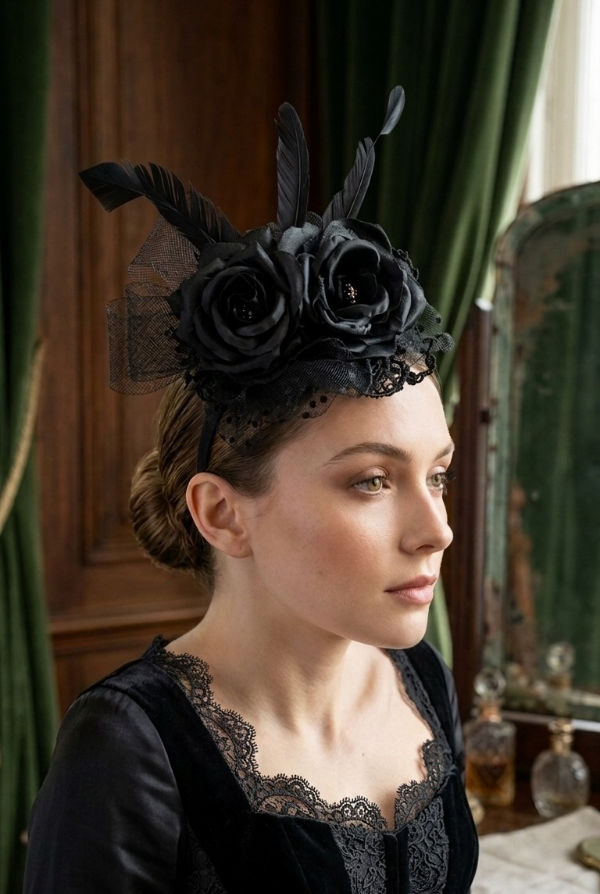 Producto - fascinator negro - 2