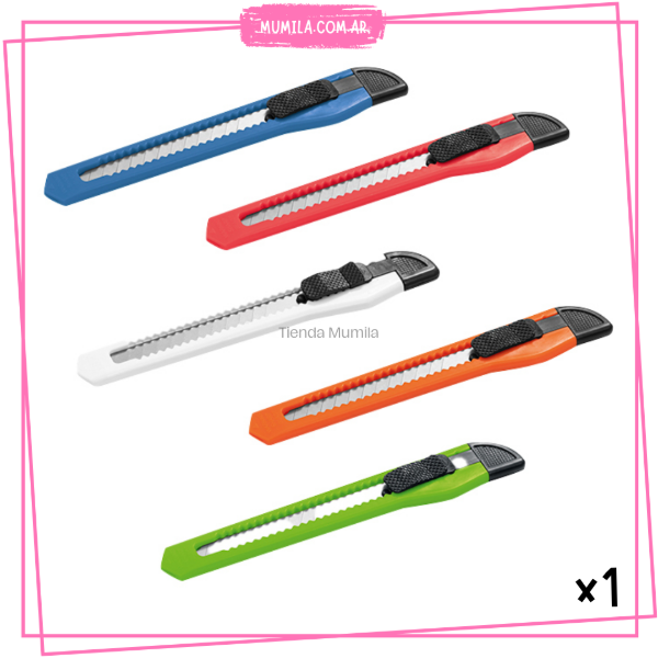 Producto - Cutter trincheta 8mm colores surtidos