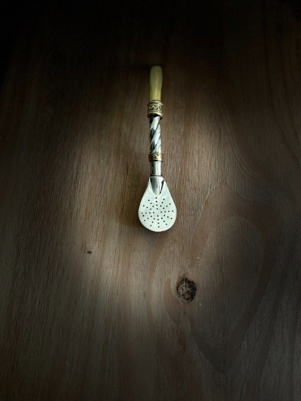 Producto - Bombillon de alpaca pico de loro-bronce (mini) - 2