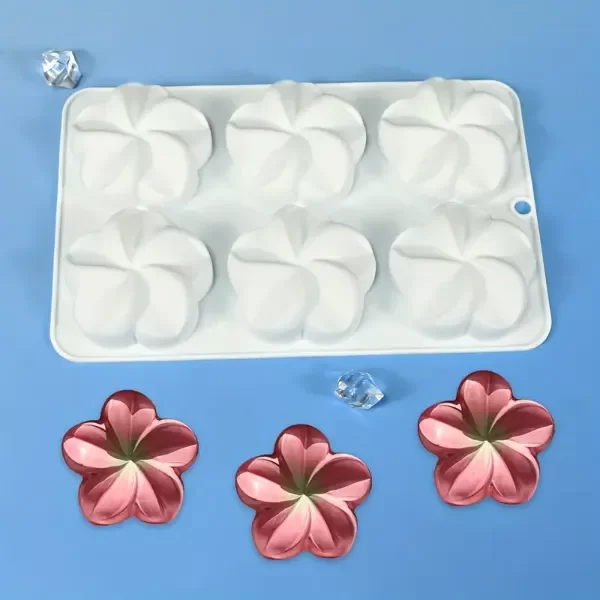 Producto - Molde Silicona Flores Plumeria x6 Ideal P/ Velas Jabones (10C10)