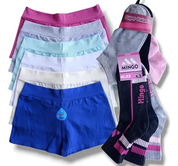 Producto - COMBO 3 BOXER 3 SOQUETES Y 3 MEDIAS DE MUJER