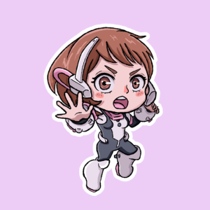 Producto - Stickers en Vinilo - My Hero Academia - Uraraka