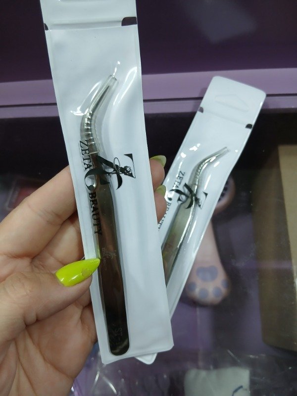 Producto - Pinza curva zeta plateada