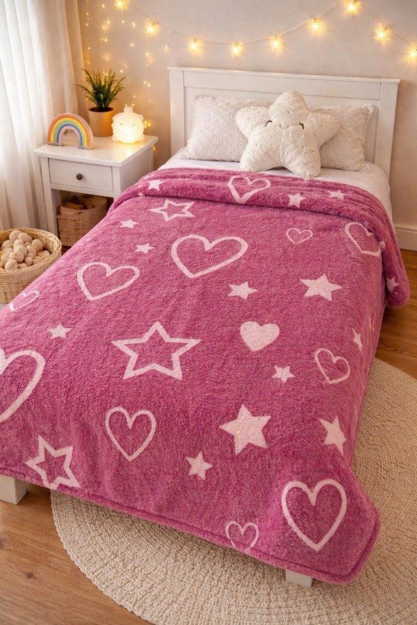 Producto - Manta luminosa Corazon y estrellas