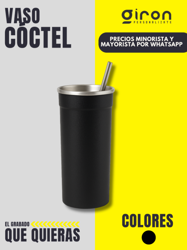 Producto - VASO COCKTAIL CON BOMBILLA