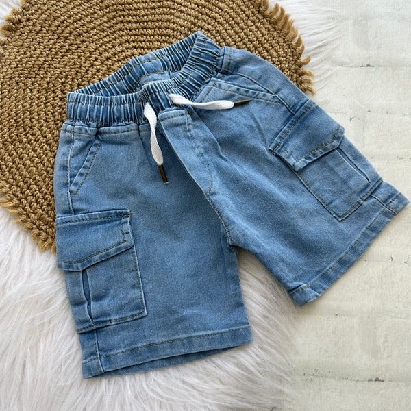 Producto - Bermuda cargo de jeans solo talle 2/3 años