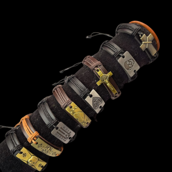 Producto - PULSERA CUERO HOMBRE - San3500-3000-FLVGEO