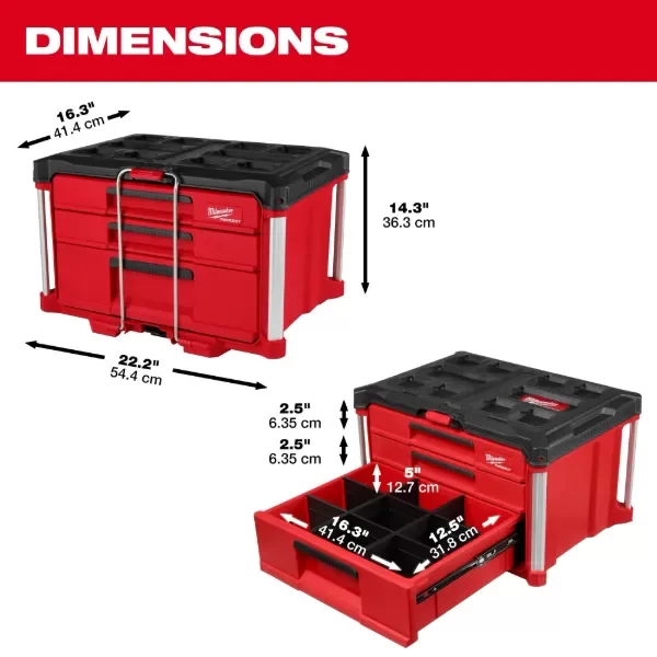 Producto - Caja de herramientas de 3 cajones de profundidades múltiples PACKOUT - 1