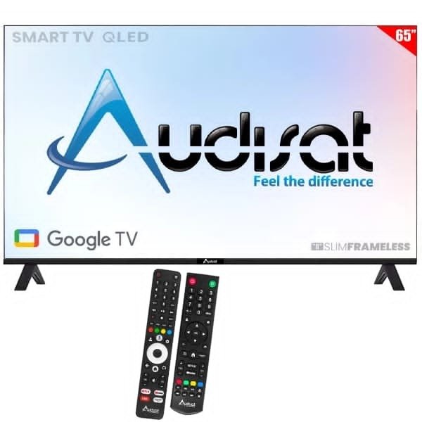 Producto - SMART TV QLED AUDISAT 65" AD-65Q-GO New 2026 Google tv SLIMFRAMELES