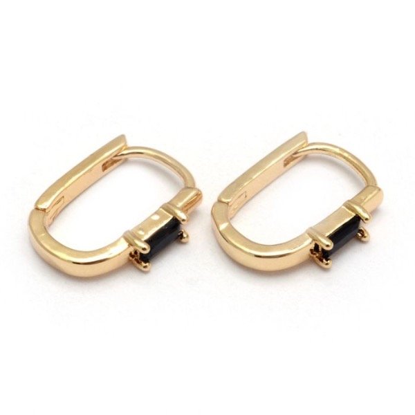 Producto - Argollas Ovaladas Cubic Negro 1,5cm