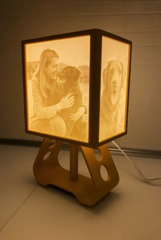 Producto - Lámpara Velador Personalizada 360G con 4 Fotos Litofanía 3D
