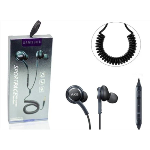 Producto - Auriculares AKG  Deportivos Sportpace HD Stereo con Cable Espiralado Jack 3.5mm