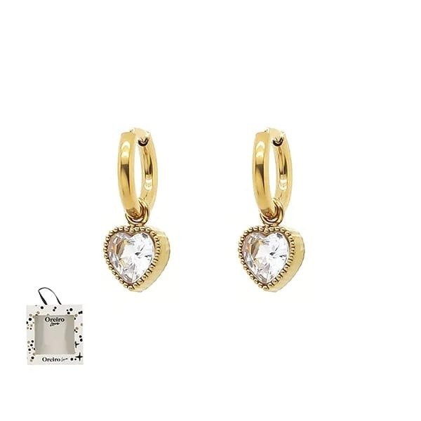 Producto - AROS ACERO OREIRO LOVE ARGOLLA CON DIJE CORAZON