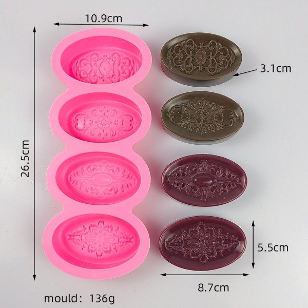 Producto - Molde jabones ovalados x4 encaje