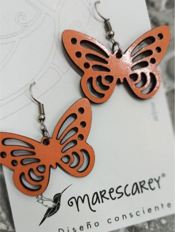 Producto - Aros Mariposa Pontiac / Naranja Valencia - 1