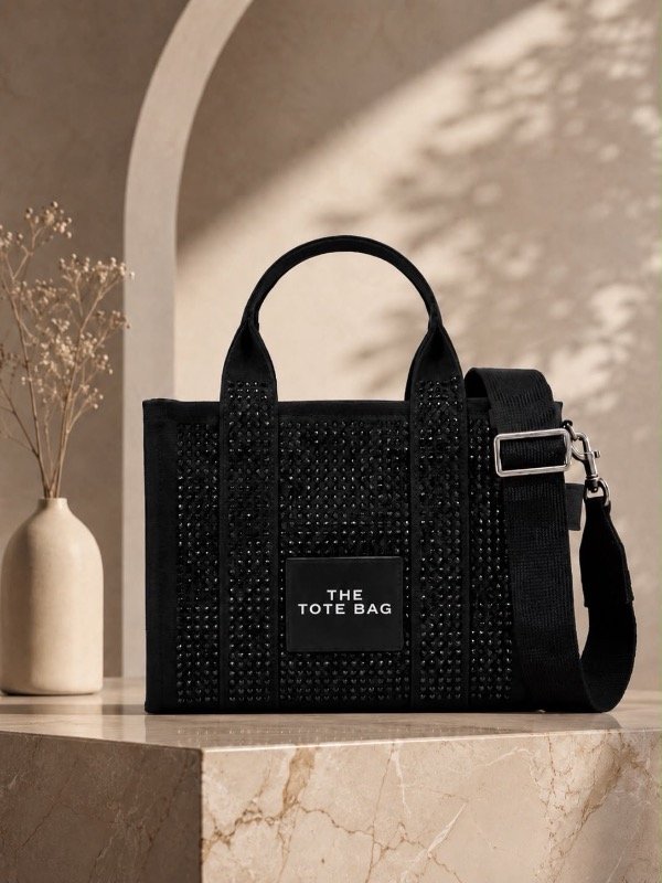 Producto - TOTE BAG STRASS - NEGRO