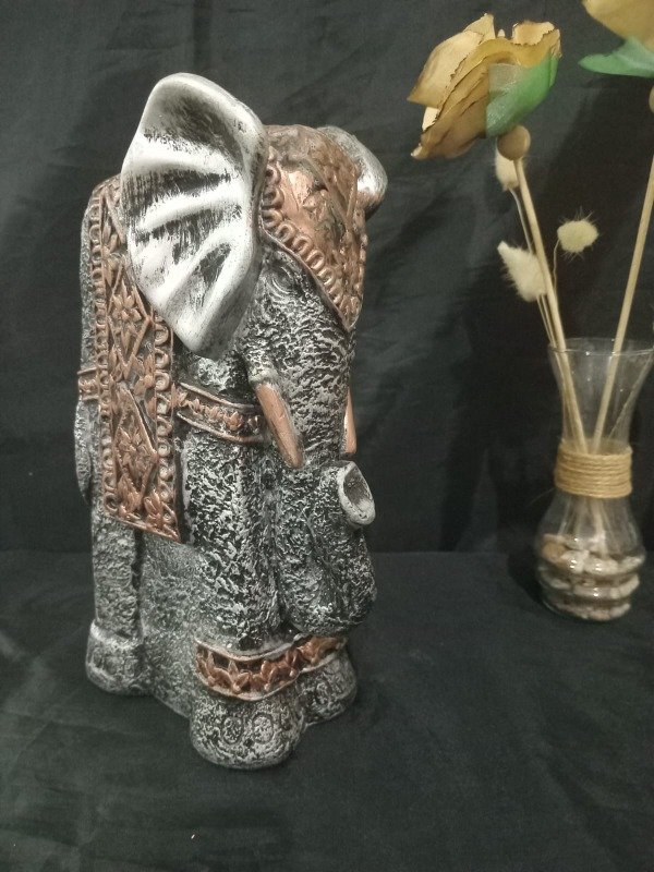 Producto - ELEFANTE GRIS con manto cobre y turquesa