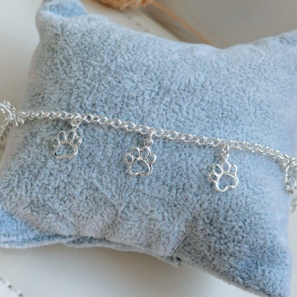 Producto - Pulsera Huellitas Laminada Plata 925