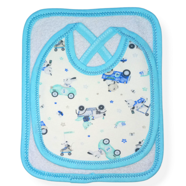 Producto - Babero con babita autos celeste