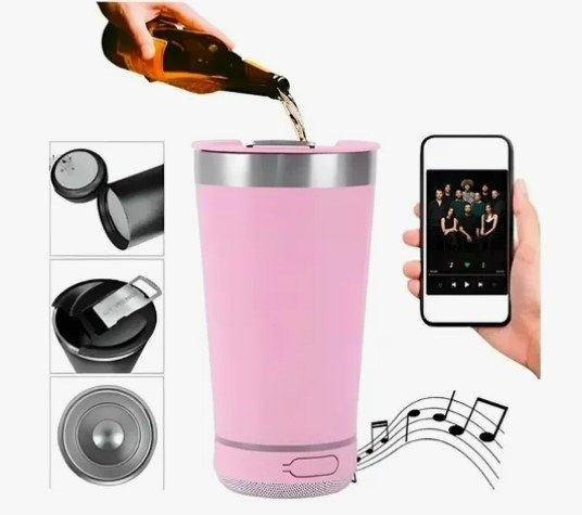 Producto - Vaso Térmico 473ml Con Parlante Luces Bluetooth Destapador