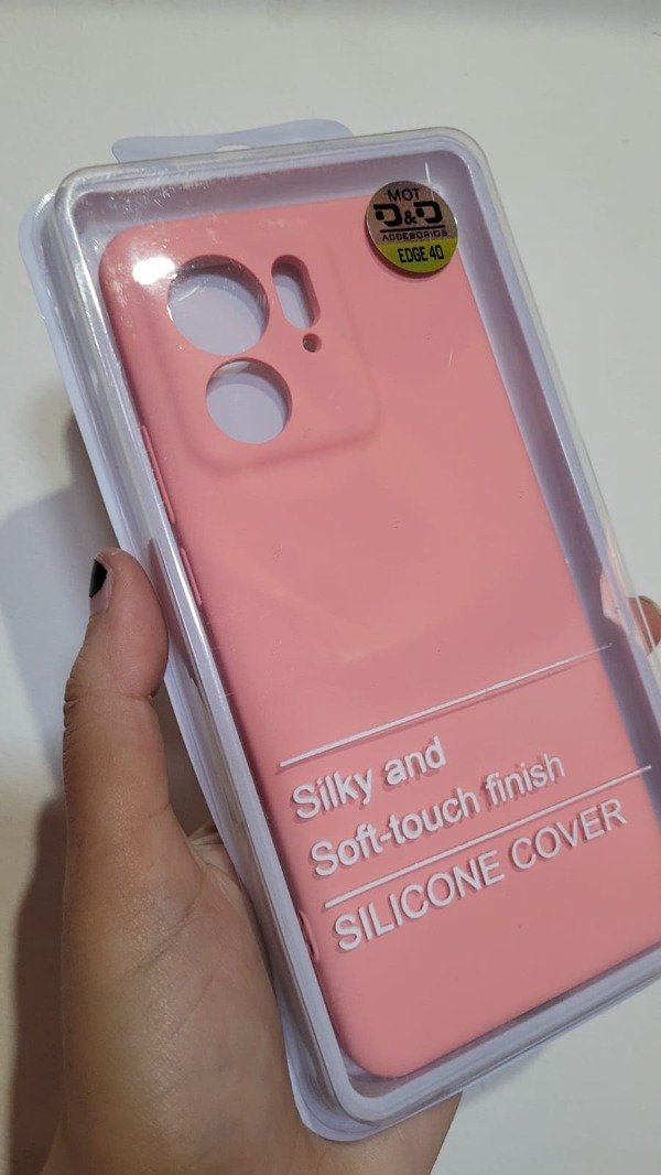 Producto - Edge 40 Silicone Case Con Felpa Rosa