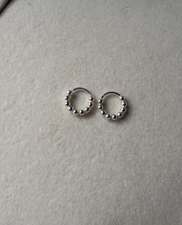 Producto - Argollas Bolitas lari (unidad) - Plata 925