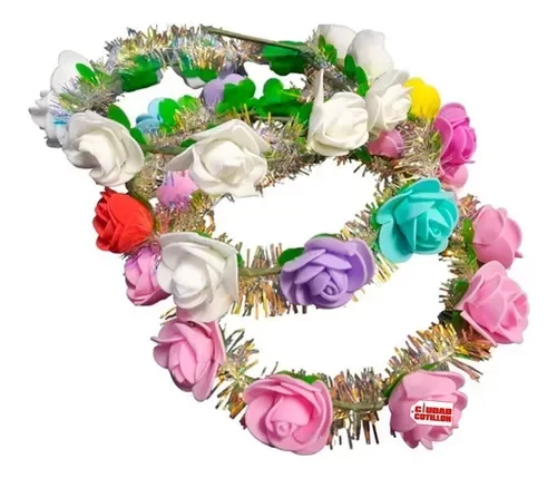 Producto - Vincha con luz led corona de flores