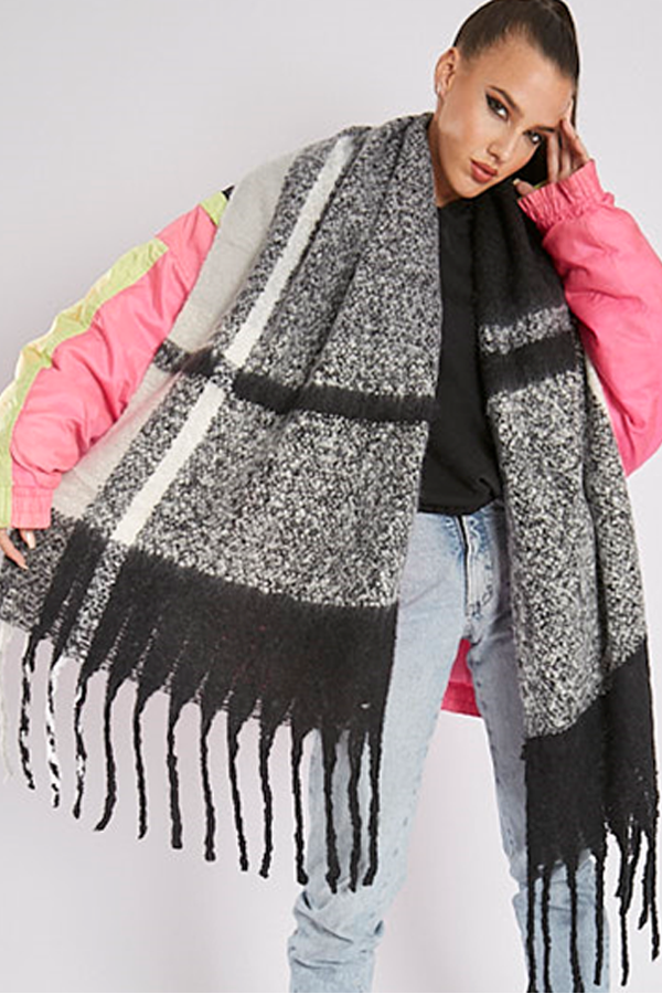 Producto - Mantón nube gris/negro