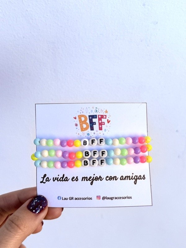 Producto - Pulseras para compartir bff colours x3